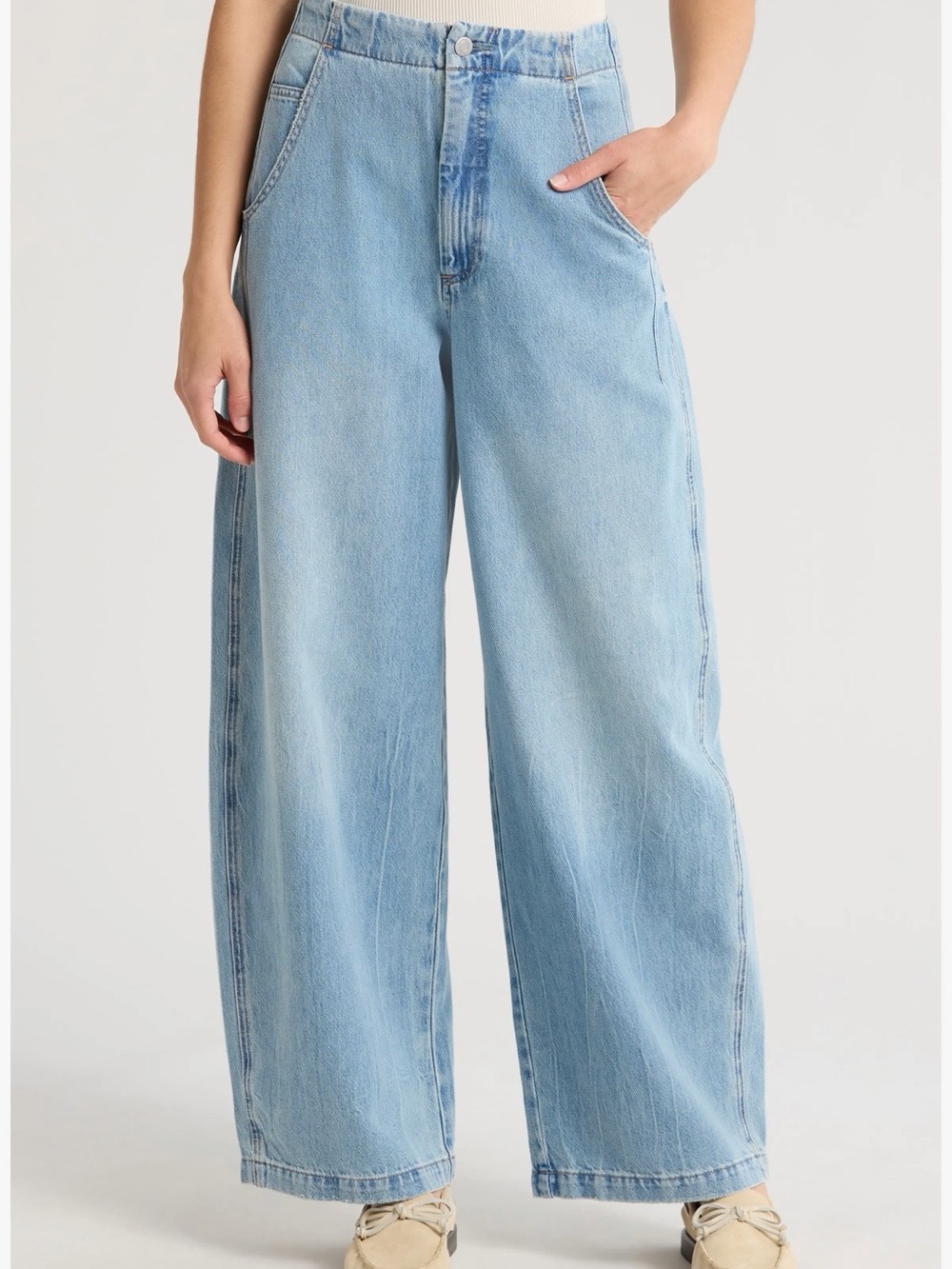 pistola Light Blue Barrell Wide-Leg Jeans